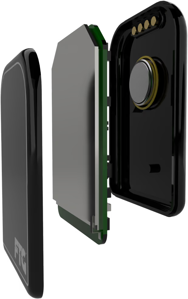 Exploded view of the DC-Air wireless sensor and detector construction