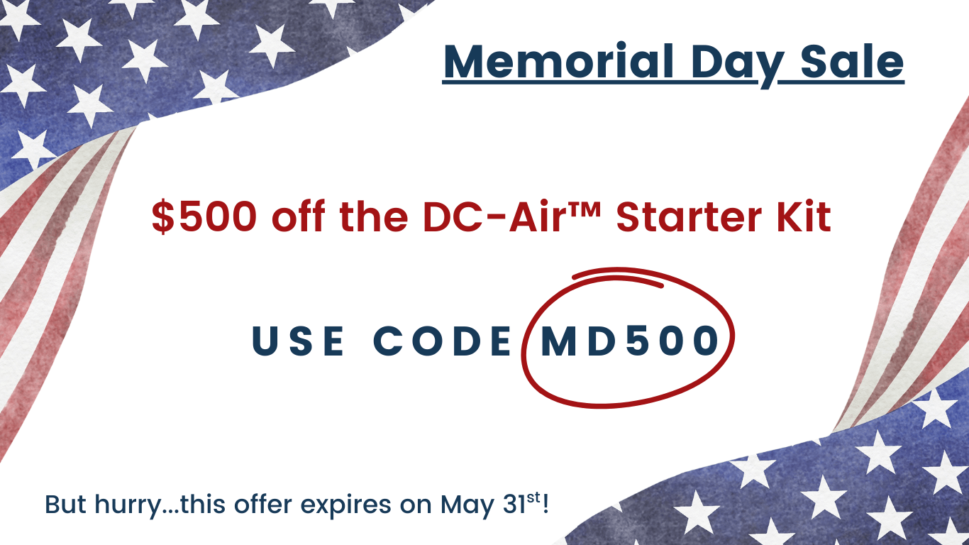 May Website Banner (1) DC-Air™ End of Year Specials: one sensor $6,499, 2 sensors $5999 ea., 3 sensors $5499 ea.